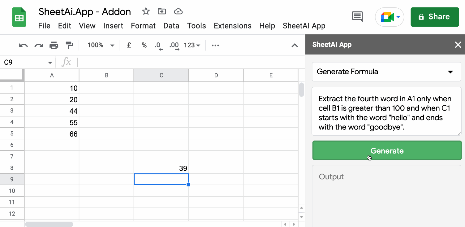 sheetai.app can generate hard formulas